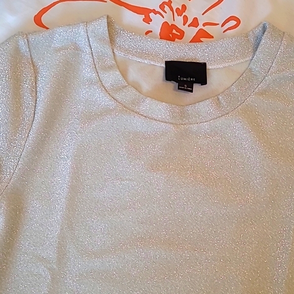 Lumiere Tops - Women's Silver Sparkle Top Lumiere Small NWT